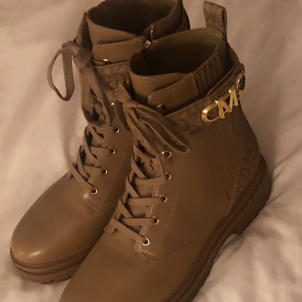 Michael Kors Parker Leather Combat Boot